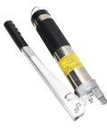 Stainless Steel Double Gear Oiler Manual Grease Gun Kit With 800ml Capacity showing side handle and nozzle