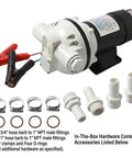 Heavy Duty 12V Def Transfer Pump Shreds Through Fluids With An Epic 10.6 Gpm Flow Rate For Smooth Diesel Exhaust Moves, with fittings.