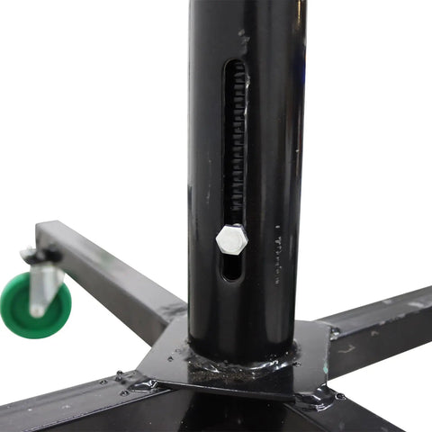 Close-up of Heavy Duty Three Jaw Brake Drum Puller Remover Tool Kit For Car And Truck Repair Fix Ups with steel structure and adjustment screw.
