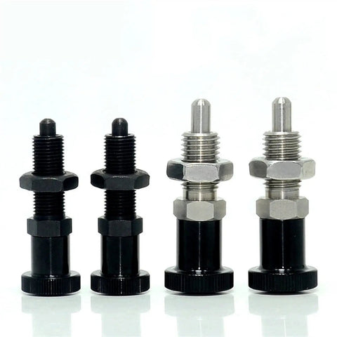 Top Tier Index Plunger Featuring A Rock Solid Hex Collar And Snappy Locking Aluminum Spring Knob With Slick M16 Screw Thread for heavy duty setups.