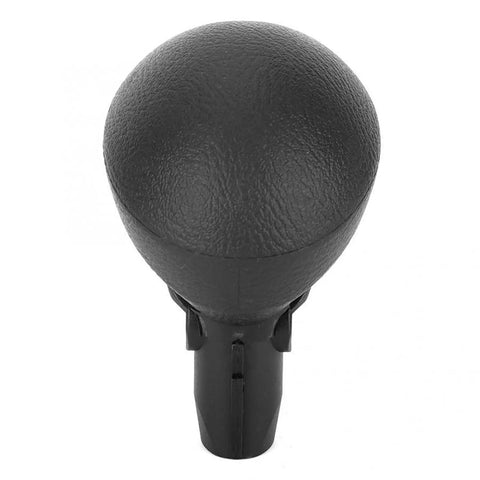 Upgrade Your Ride With This Sleek Tertioi Gear Shift Knob And Lever For Smooth Manual Or Auto Transmissions. Features Anti Skid Grip, Easy Install Kit, And Wrap Tape For A Custom Look That Keeps Your Drive Cool And Comfortable While You Cruise The. Black ABS rubber gear shift knob with anti-skid grip and lever base, front view