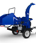 8 Inch Gas Powered Hydraulic Feeding Wood Chipper Shredder Towable With Tow Bar Electric Start Emergency Stop Tail Light