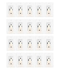 20 Pack White Usb C Outlet No Sweat Led Night Light And Easy Toggle Switch Tamper Resistant Wall Socket Cover layout.
