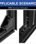 Two Pack 2060 T Slot Aluminum Extrusion 1220 Millimeter Black Extruded Aluminum Profile 20x60 T Slotted Framing European Standard Anodized Linear Rail For 3D Printer Accessories