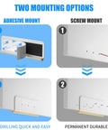 Trash Cabinet Foot Pull Hands Free Foot Pedal Opener adhesive and screw mount options diagram