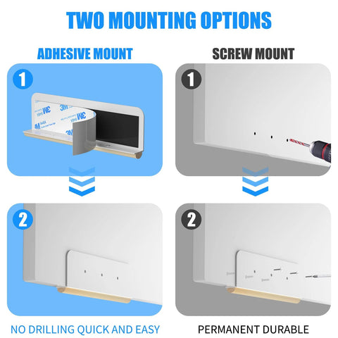 Trash Cabinet Foot Pull Hands Free Foot Pedal Opener adhesive and screw mount options diagram