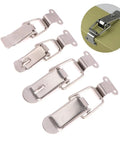 Stainless Steel 20 Pack Spring Loaded Draw Toggle Latch Clip Hasps For Rock Solid Secure Closures with duckbill catch design