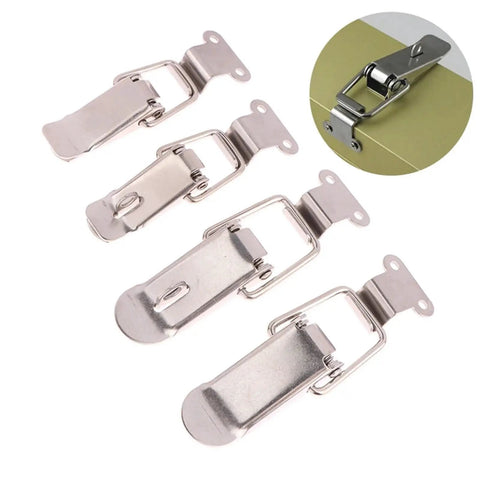 Stainless Steel 20 Pack Spring Loaded Draw Toggle Latch Clip Hasps For Rock Solid Secure Closures with duckbill catch design