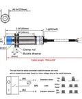 Diagram of M18 Capacitive Proximity Sensor Non Shield Type LJC18A3 B Z BX Detector, showing dimensions and wiring details.