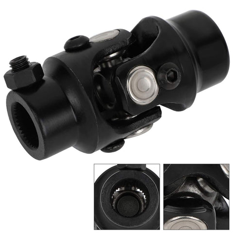 3/4-36 Spline To 3/4 Inch Round U-Joint Steering Universal Joint Coupling Black 83mm