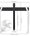 Heavy Duty 20 Inch Two Jaw Gear Puller Badass Chrome Vanadium Bearing Extractor dimensions and adjustable arm details.