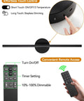 Modern Cordless Wall Sconces Set Of 2 With Remote And Touch Dimming Rechargeable Battery Operated Led Lights For Bedroom Hallway 3000k To 6000k Sleek Black Metal Knockout Vibe Dead Simple Setup touch control and remote features