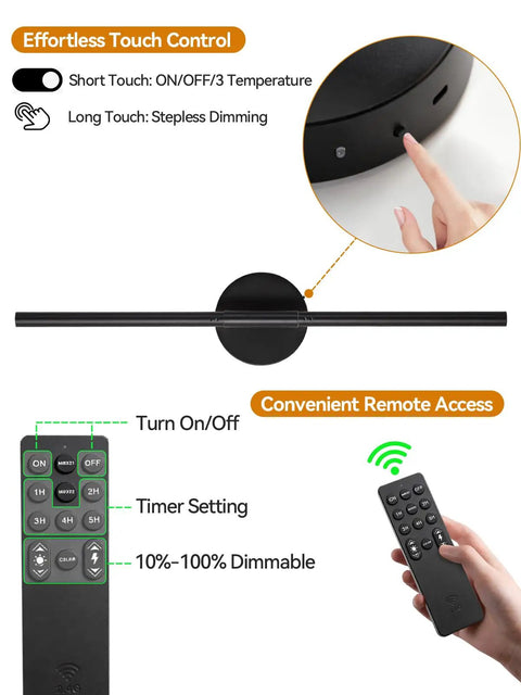Modern Cordless Wall Sconces Set Of 2 With Remote And Touch Dimming Rechargeable Battery Operated Led Lights For Bedroom Hallway 3000k To 6000k Sleek Black Metal Knockout Vibe Dead Simple Setup touch control and remote features