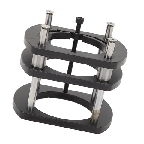 Premium Router Lift System with Smooth Height Adjustment and Durable Aluminum Build, featuring a precision clamping mechanism.