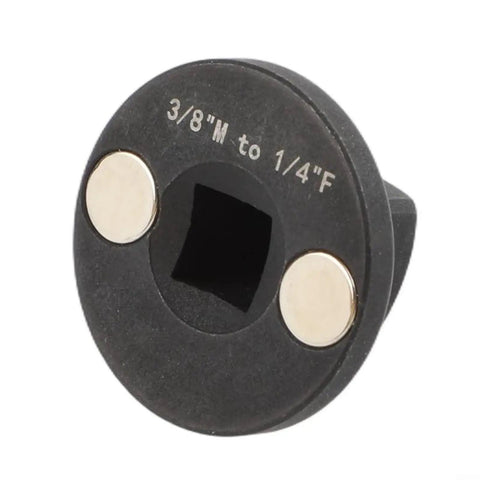 Low Profile Impact Driver Socket Adapter Set Made From Super Tough Heat Treated Steel For Tight Spaces With Secure Grip Handles And Smooth Swivels In Black Finish Perfect For Auto Repair And Heavy Duty DIY Home Projects 3/8"W to 1/4"F