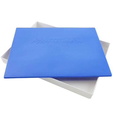 Pro Grade Studio Size Palette Storage Case 12 By 16 Inches For Full Size Artist Palettes With Sealing Lid And Tray blue plastic case