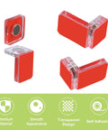 Set Of Four L Shaped Magnetic Cabinet Door Catches Self Adhesive Acrylic Door Closure No Drill Easy Install, product view with magnets.