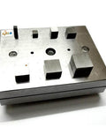 Square Shape Disc Cutter Set 7 Piece Punch Tool Kit for Jewelry Making, metal sheet cutter 4x4 to 16x16 mm, top view