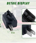 Two Pack Drop In Replacement Limit Safety Switch For Exmark Toro World Lawn Hustler 110-6765 shown with dimensions and plug view