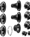 4 Inch Magnetic Dust Collection Hose Adapter Coupling Kit With Suction Fittings For Smooth Vacuum Line Setup, black fittings and clamps.