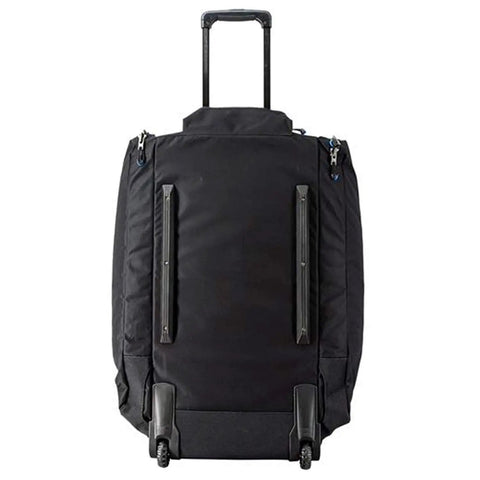 Chelan Lightweight Roller Backpack For Scuba Gear With Three Side Opening, back view showing wheels and handle.