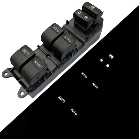 Upgraded Power Window Master Switch With White LED Backlit For 2007-2021 Toyota Tundra And Sequoia Auto Up And Down All Windows