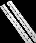 20 Inch Stainless Steel Piano Hinges Two Pack Continuous Heavy Duty Hinges With 0.04 Inch Leaf Thickness And 1.2 Inch Open Width