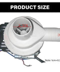 Drain Pump Motor Assembly For Drum Washing Machine Replacement Part, Restores Water Drainage, ABS Construction, Compact 2.5 Cm Size, Easy Install, Durable Drum Washer Pump, 2cm outlet view