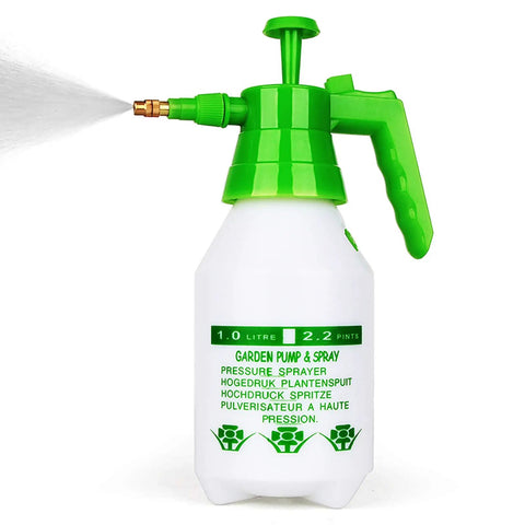 Portable 0.5 Gallon Handheld Pressure Sprayer With Adjustable Brass Nozzle And Safety Valve, spraying water