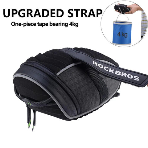 Under-Seat Bike Seat Bag, 3D Shell Saddle Pack With Waterproof Zipper, Shock-Resistant Cushion, Upgraded Straps For Bikes