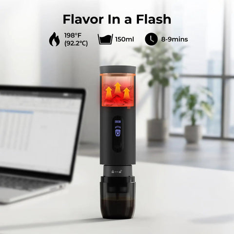 Portable Drip Coffee Maker On The Go 2 In 1 Compatible With K Cup And Ground Coffee Self Heating With LCD Display USB C in office