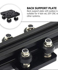 2040 European Aluminum Profile Pulley V Groove Compact Five Wheel Gantry Plate for 3D Printer Accessories with Black Aluminum Alloy Frame and Easy Mounting on Extrusions Durable Lightweight Build Dope for DIY Builders, back support plate on V-slot rail