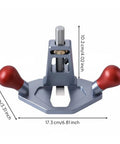 Precision Carpentry Plane Hand Rabbet Shoulder Tool With Quick Depth Dial for smooth cutting and accurate slotting, featuring red handles.