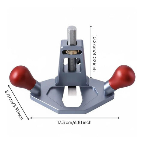 Precision Carpentry Plane Hand Rabbet Shoulder Tool With Quick Depth Dial for smooth cutting and accurate slotting, featuring red handles.