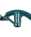 Heavy-Duty Manual Tube Bender Steel Conduit Pipe Bending Tool For Copper Aluminum Pipes Handheld Bender Wrench close-up view of green steel bender