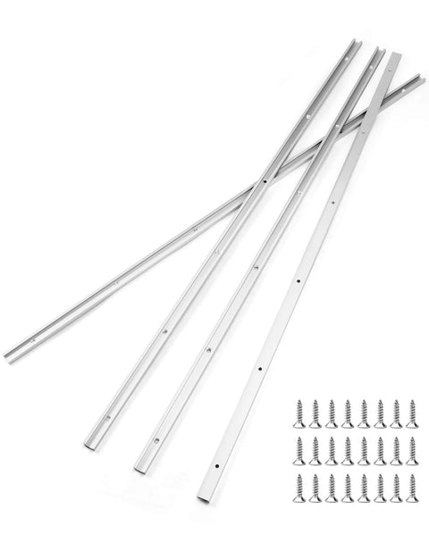 Aluminum T Track 36 Inch 4 Pack Universal Double Cut Profile With Predrilled Holes And Screws For Drill Press Table And Router Table