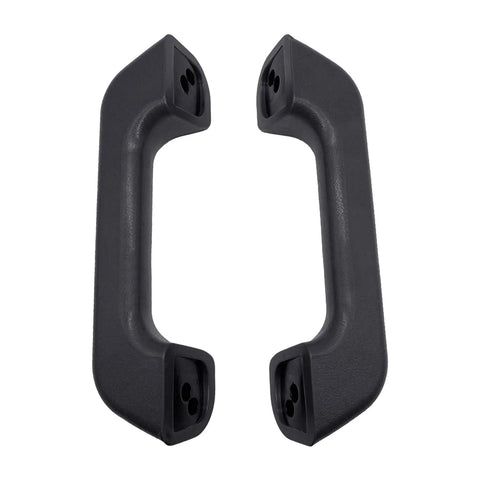Upgrade Your Ride With This Stylish Door Handle Knob Arm Rest And Pull Grip Cover Perfect For 1986 To 1997 Car Models Replace Damaged Parts Easily While Keeping Your Interior Looking Fresh And Clean From Daily Drives To Long Road Trips. black plastic car door handle covers, front and back view