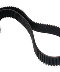 Heavy Duty 138 Tooth Drive Belt Perfect Replacement For Harley Parts BDL-138-38K in a wavy position showing grooves.