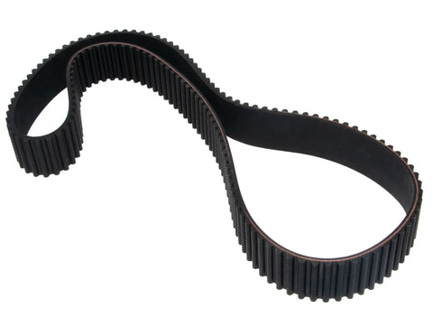Heavy Duty 138 Tooth Drive Belt Perfect Replacement For Harley Parts BDL-138-38K in a wavy position showing grooves.