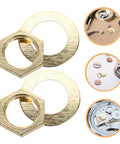 Gold 14 Piece DIY Clock Parts Kit For Metal Quartz Clock Repair Includes Nuts Washers Lock Washers Locknuts Easy Install