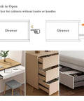 3 installed views of 2 Pairs Push To Open Drawer Slides 16 Inch Full Extension Heavy Duty Ball Bearing Metal Drawer Runners Rails Track For Kitchen Cabinets And Furniture, Solid Cold Rolled Steel, Supports Up To 45kg, No Pull Hardware Needed, Sleek Modern Look with diagrams and example drawers in use