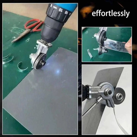 Electric Drill Plate Cutter Attachment For DIY Metalwork Steel Sheet Nibbler Shears Precision Plate Cutting Tool