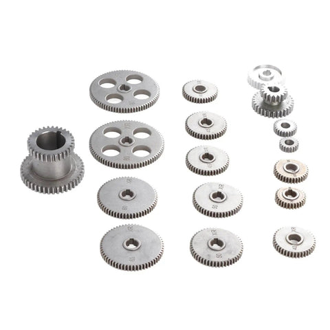 Shop Ready Precision Matched Duplex Gear Set for Mini Metal Lathe Gray Iron Replacement Hardware 18 Tooth Variety Pack, assorted gears.