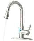 Touchless Kitchen Faucet With Pull Down Sprayer Motion Sensor Magnetic Docking Adjustable Water Flow Brushed Nickel