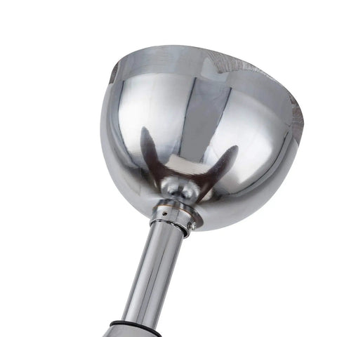 WEvalMC Ceiling Fan with Light 48 inch Reversible Motor for Living Room polished chrome light bowl detail.
