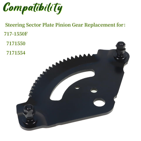 Black metal steering sector for Steering Sector and Pinion Gear Replacement for Cub Cadet LT Series and Troy Bilt Tractors
