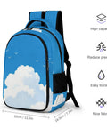 Free As A Bird Printed Unisex Backpack With Large Capacity For Daily Use Durable Polyester Breathable Lightweight Design Smooth Zipper