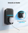 Self-Powered Wireless Doorbell With Extra Socket No Battery Fuss, IP66 Waterproof, 1300ft Range, 60 Chimes, wall outlet view