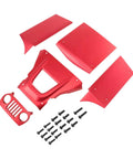 Aluminum Roll Cage Body Panel Kit For 1/10 Scale RC Cars Red Upgrade Set Beefed Up Chassis Frame Parts For Vanquish H10 RTR