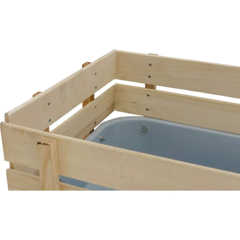 Beefy Heavy Duty Wagon With 14 By 32 Inch Steel Box, 10 Inch Pneumatic Wheels, High Wooden Sides For Easy Hauling Of Tools, Firewood And Gravel